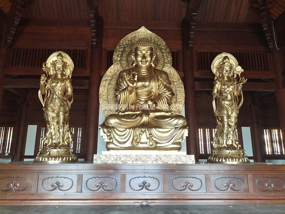 铜佛像《东方三圣》